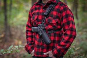 Best chest holster, best gun holster, alaska holster, outdoor holster for hiking, fishing, and hunting holster needs