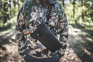 Denali Hunter Chest Holster for scoped revolvers hunting guns with red dot or scoped guns