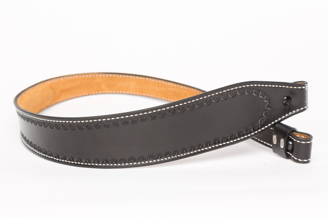 Black Leather Rifle Sling POS - Diamond D® Outdoors